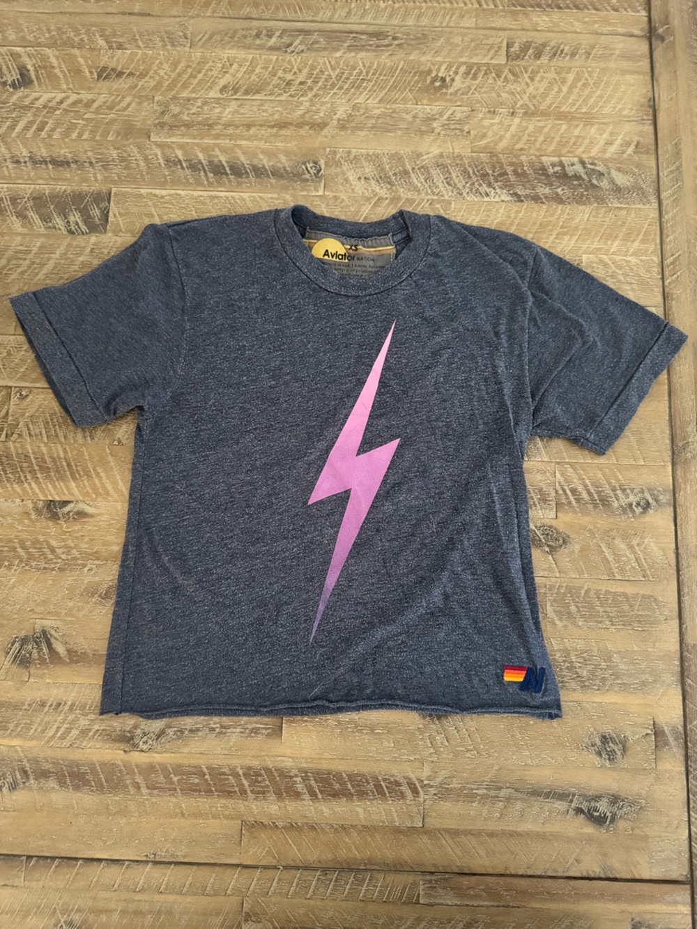 Aviator Nation Heather Charcoal Tee
